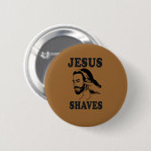 BADGE ROND 5 CM JESUS SHAVES (Devant & derrière)