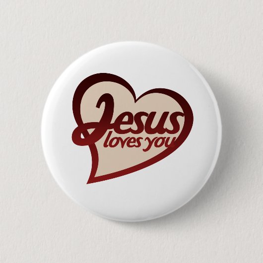 Badge Rond 5 Cm Jésus t'aime (Devant)