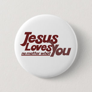 Badge Rond 5 Cm Jésus t'aime