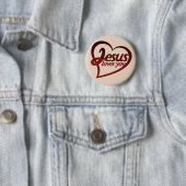 Badge Rond 5 Cm Jésus t'aime (En situation)