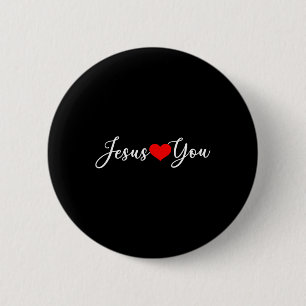 Badge Rond 5 Cm Jésus t'aime - chrétien