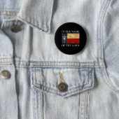 Badge Rond 5 Cm Jésus Texas chrétien (En situation)