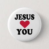 Badge Rond 5 Cm Jésus vous aime (Devant)