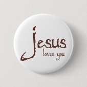 Badge Rond 5 Cm Jésus vous aime (Devant)