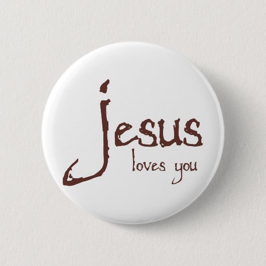 Badge Rond 5 Cm Jésus vous aime (Devant)