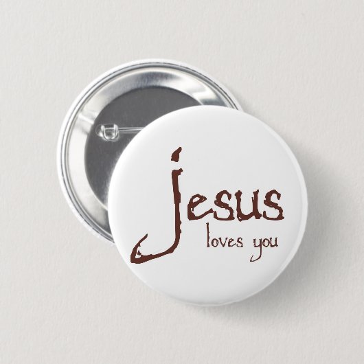 Badge Rond 5 Cm Jésus vous aime (Devant & derrière)