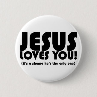 Badge Rond 5 Cm Jésus vous aime bouton