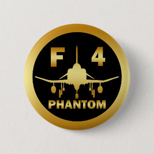 BADGE ROND 5 CM JET F-4 FANTÔME