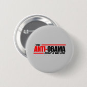 Badge Rond 5 Cm J'étais anti-Obama avant d'être cool (Devant & derrière)