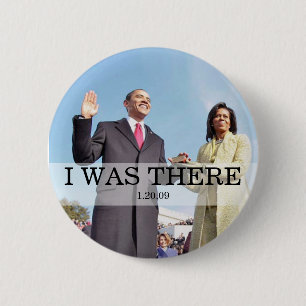 Badge Rond 5 Cm J'ÉTAIS LÀ : Obama jurant dans l'inauguration
