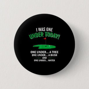 Badge Rond 5 Cm J'étais un sous drôle amateur de golf cadeau de go