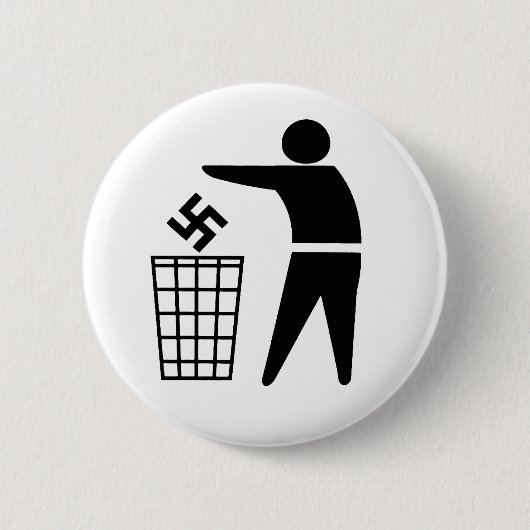 Badge Rond 5 Cm Jeter les fascistes (Devant)