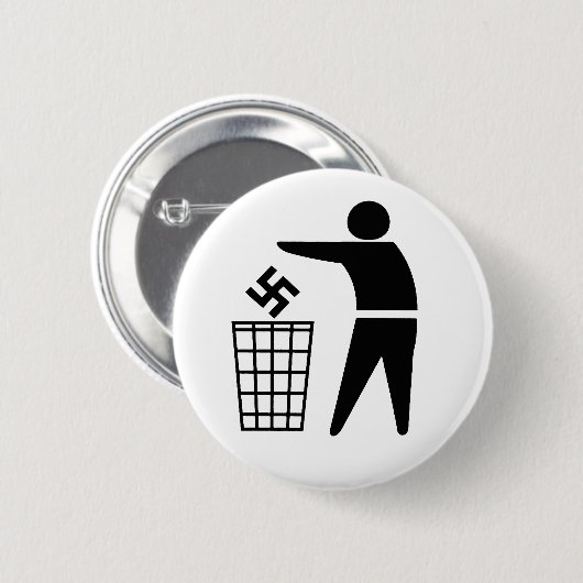 Badge Rond 5 Cm Jeter les fascistes (Devant & derrière)