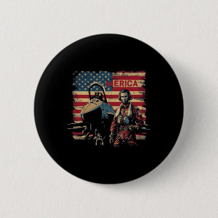 Badge Rond 5 Cm Jets de combat Abraham Lincoln 4 juillet Garçons A