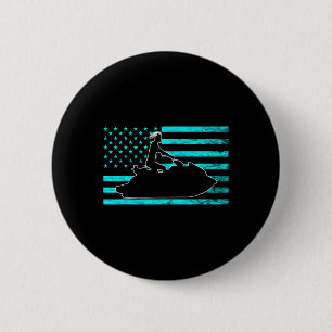 Badge Rond 5 Cm Jetski Jet Ski de motomarine Jet Ski américain Éta