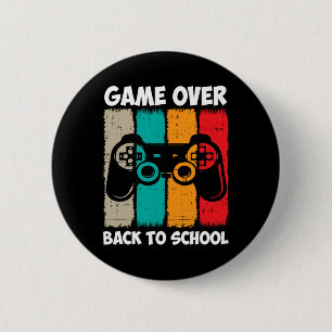 Badge Rond 5 Cm Jeu amusant de retour à l'école pour vidéo enseign