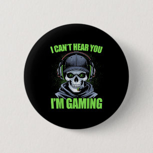 Badge Rond 5 Cm Jeu amusant Je ne peux pas vous entendre Je suis J