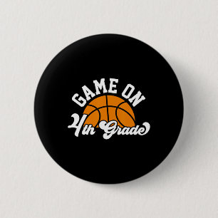 Badge Rond 5 Cm Jeu Amusant Sur Le Basketball De 4E Année Premier