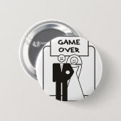 Badge Rond 5 Cm Jeu au-dessus de mariage (Devant & derrière)