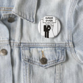 Badge Rond 5 Cm Jeu au-dessus de mariage (En situation)