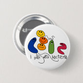 Badge Rond 5 Cm Jeu avec des bactéries (Devant & derrière)
