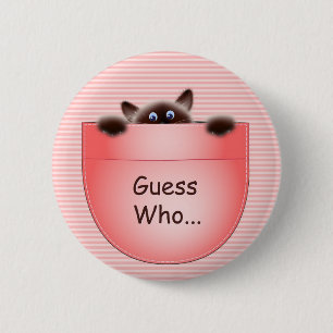 Badge Rond 5 Cm Jeu-concours : Chat