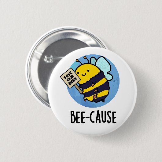 Badge Rond 5 Cm Jeu d'abeilles (Devant & derrière)