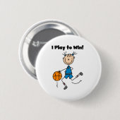 Badge Rond 5 Cm Jeu de B-Ball à gagner (Devant & derrière)