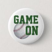 Badge Rond 5 Cm Jeu De Baseball Sur (Devant)
