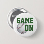 Badge Rond 5 Cm Jeu De Baseball Sur (Devant & derrière)