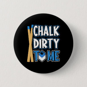 Badge Rond 5 Cm Jeu de billard Jeu de balle Chalk Vintage Dirty