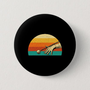 Badge Rond 5 Cm Jeu De Billard Vintage Rétro - Joueur De Billard 8