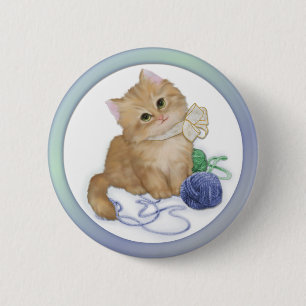 Badge Rond 5 Cm Jeu de chaton