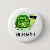Badge Rond 5 Cm Jeu de coquille amusant Tortoise Animal Pun (Devant)