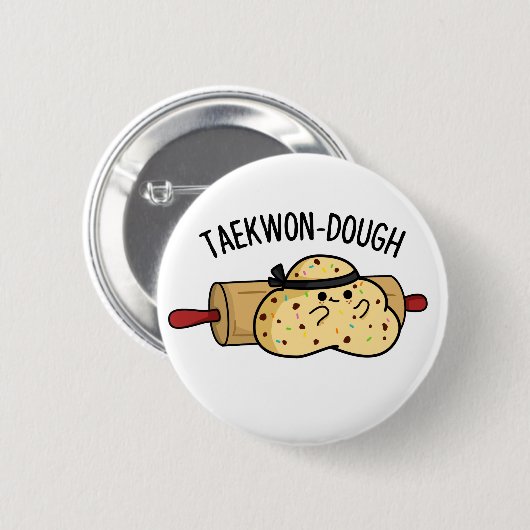Badge Rond 5 Cm Jeu De Cuisson Douteuse À Teckwon-Dough (Devant & derrière)