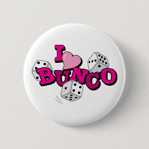 Badge Rond 5 Cm Jeu de dés Bunco