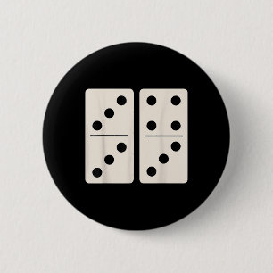 Badge Rond 5 Cm Jeu de domino 6 7 Drôle 67 Alpha Argot Gen Z Brain