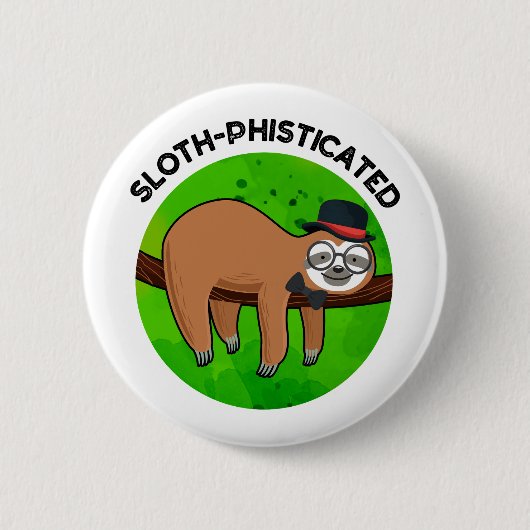 Badge Rond 5 Cm Jeu de fentes animal amusant avec fentes (Devant)