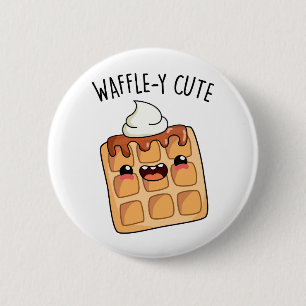 Badge Rond 5 Cm Jeu de gaufre amusant