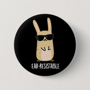 Badge Rond 5 Cm Jeu de lapin lapin drôle résistant à l'oreille Jeu