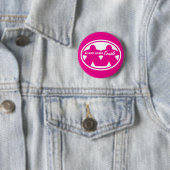 Badge Rond 5 Cm Jeu de plateau Couple Blanc Frame Pin (En situation)