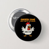 Badge Rond 5 Cm Jeu de poulet drôle Ne regardez pas l'animation de (Devant & derrière)
