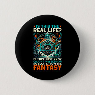 Badge Rond 5 Cm Jeu de rôle Rpg Master D20 Tabletop Drôle Rp