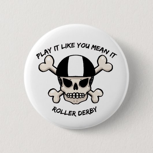 Badge Rond 5 Cm Jeu de Rollerderby il vous aiment moyens il (Devant)