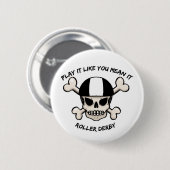 Badge Rond 5 Cm Jeu de Rollerderby il vous aiment moyens il (Devant & derrière)