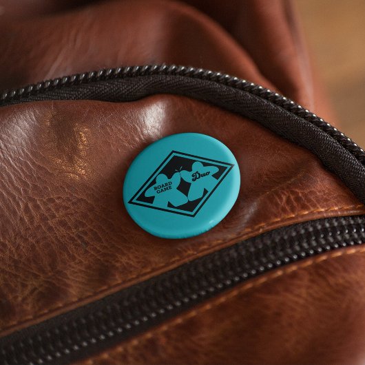 Badge Rond 5 Cm Jeu de société Duo Black Frame Pin