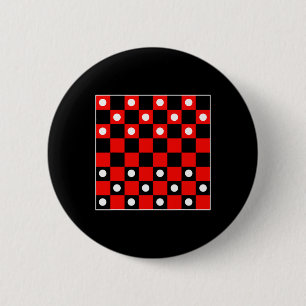 Badge Rond 5 Cm Jeu de tableau de contrôle noir et rouge Hal