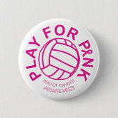 Badge Rond 5 Cm Jeu de volleyball pour le bouton de conscience de (Devant)