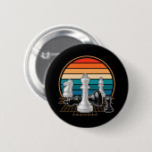 Badge Rond 5 Cm Jeu d'échecs Retro Jeu d'échecs Lover (Devant & derrière)