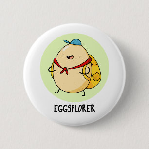 Badge Rond 5 Cm Jeu d'explorateur d'oeufs amusant